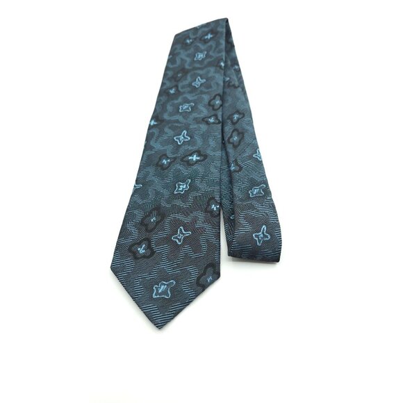 Limited Edition Envoy Blue Floral Pattern Mens Tie - Picture 4 of 7